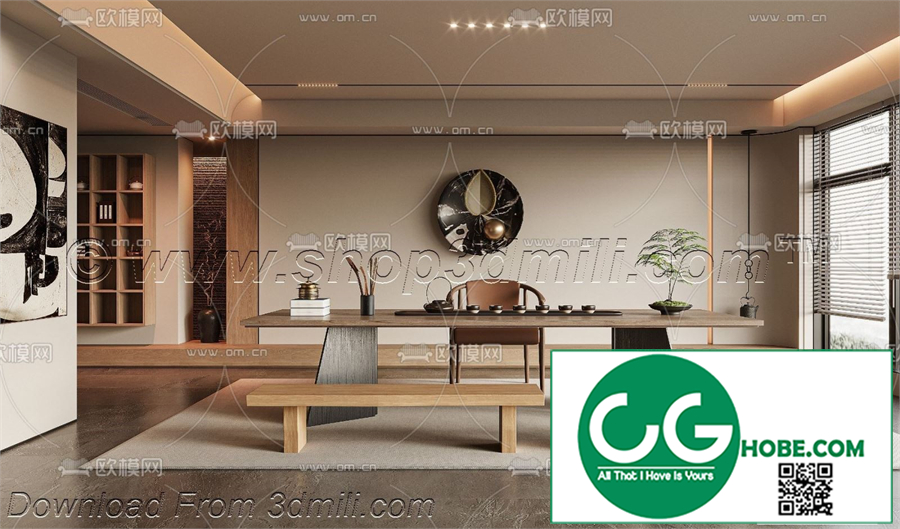 Tea Room 97 3D Model
